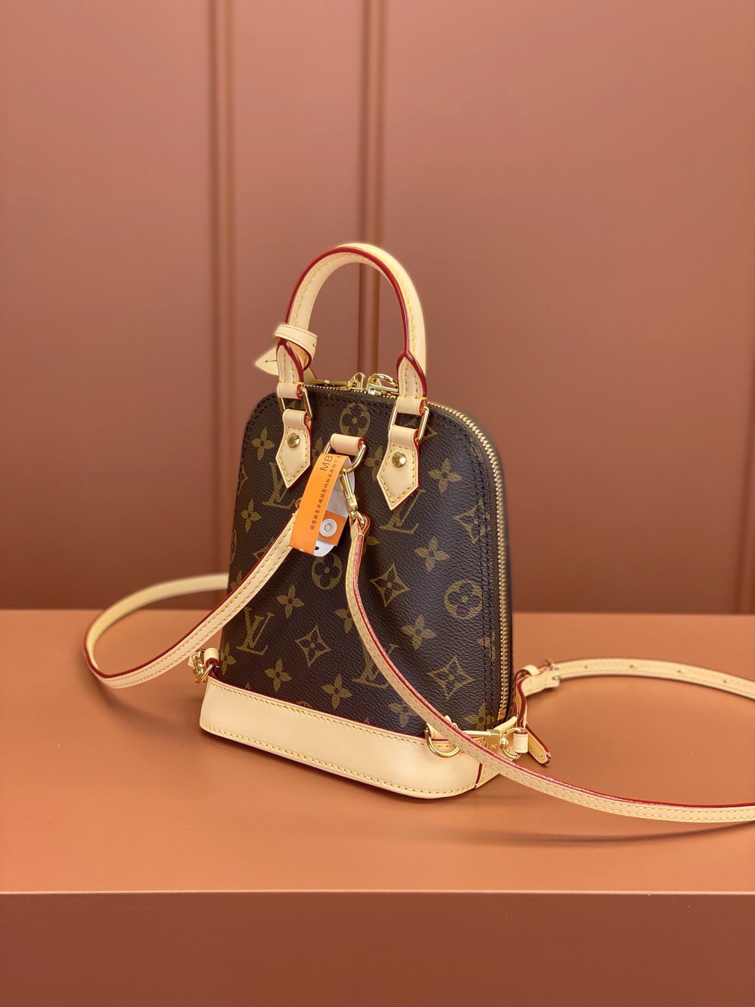 [TOP] Louis Vuitton LV Alma Backpack 15x20x10cm-Brown