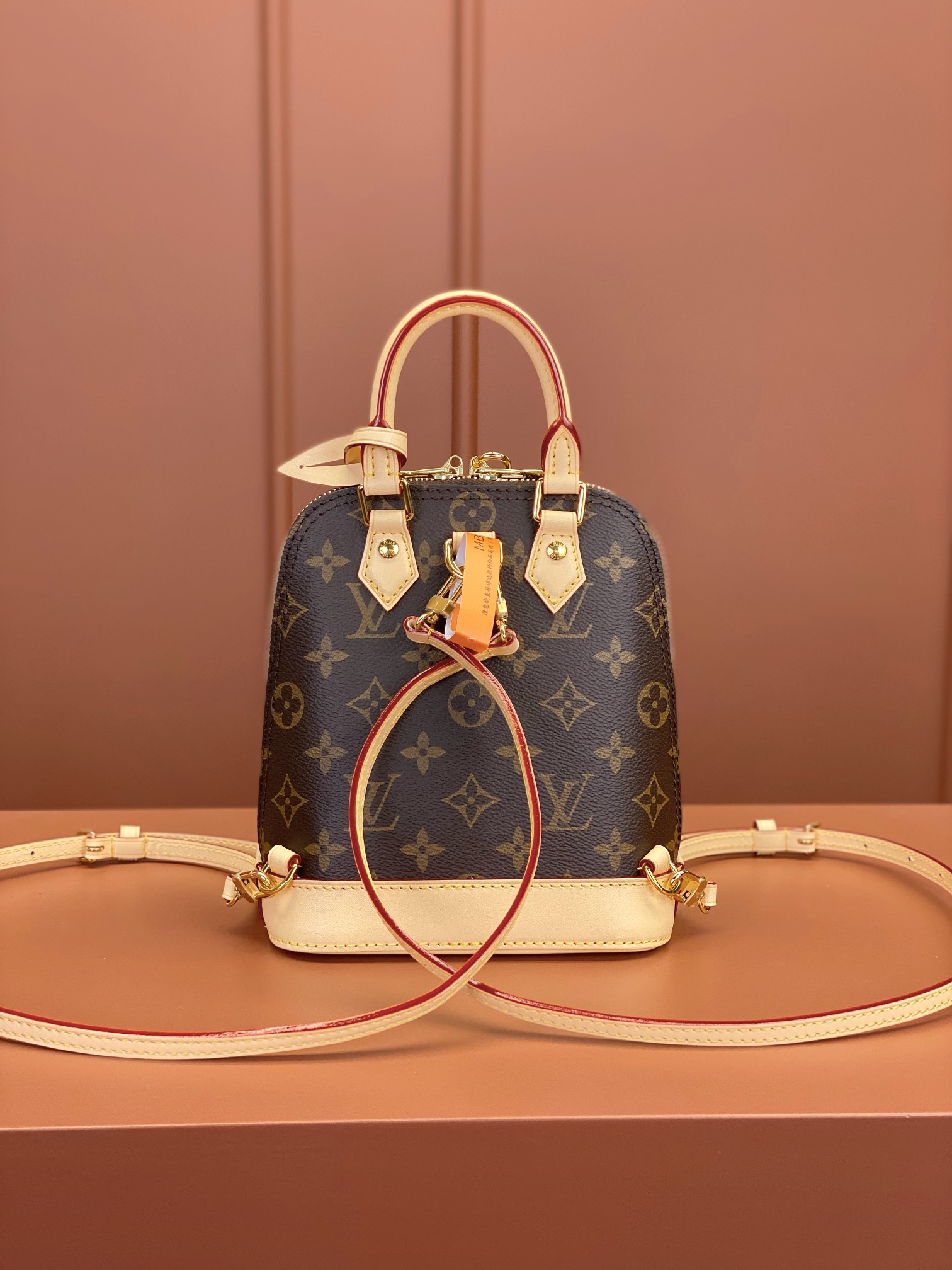 [TOP] Louis Vuitton LV Alma Backpack 15x20x10cm-Brown