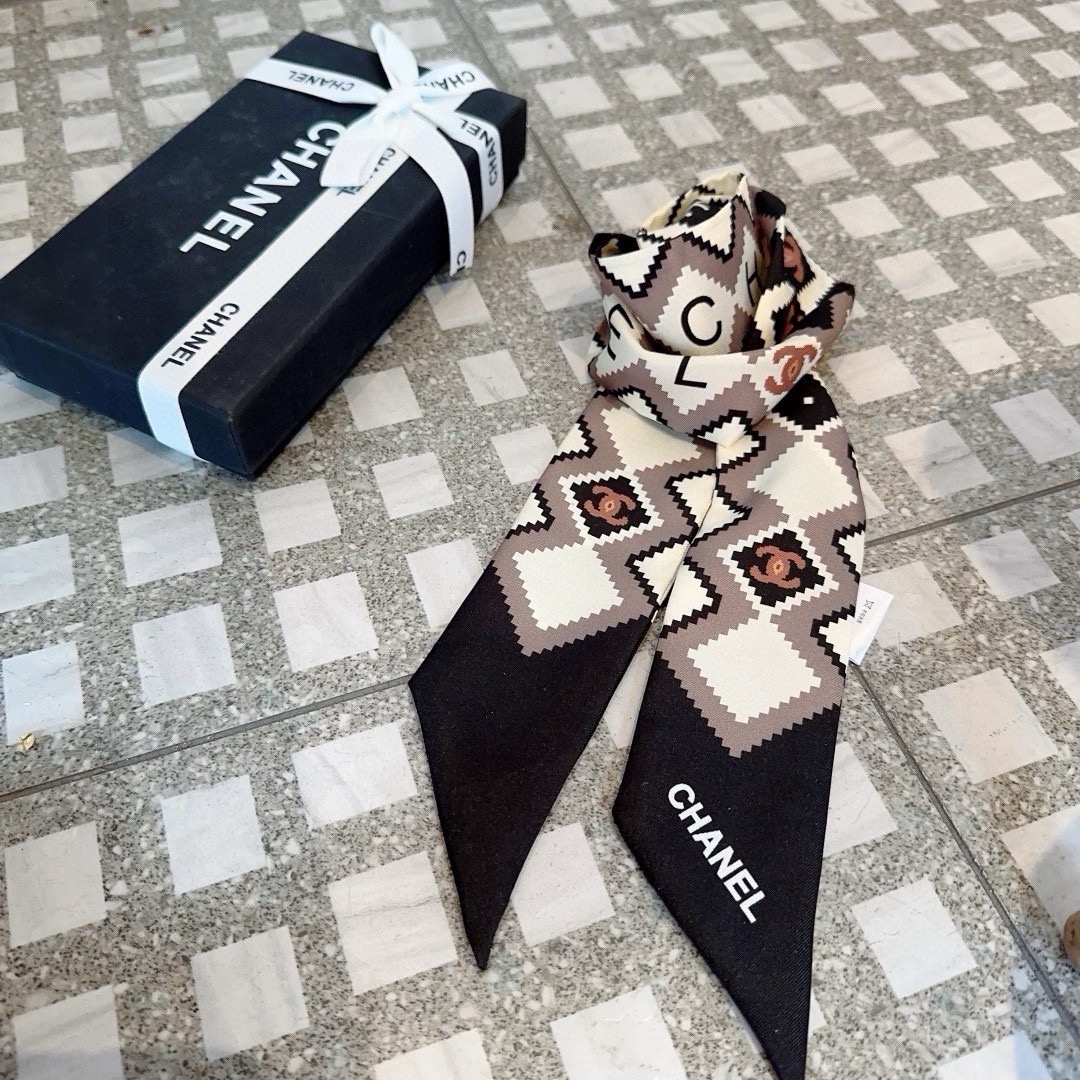 [TOP] CHANEL Twilly Scarf 120x6 cm - 3 Color