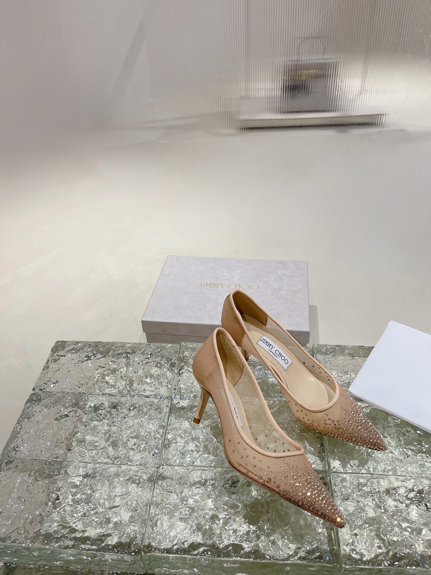 [TOP] Jimmy Choo 6.5cm/8.5cm Pumps with Diamonds - 3 Color