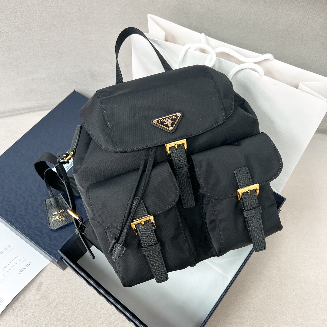 [TOP] PRADA Parachute Fabric Backpack 28x23.5x12cm - 4 Colour