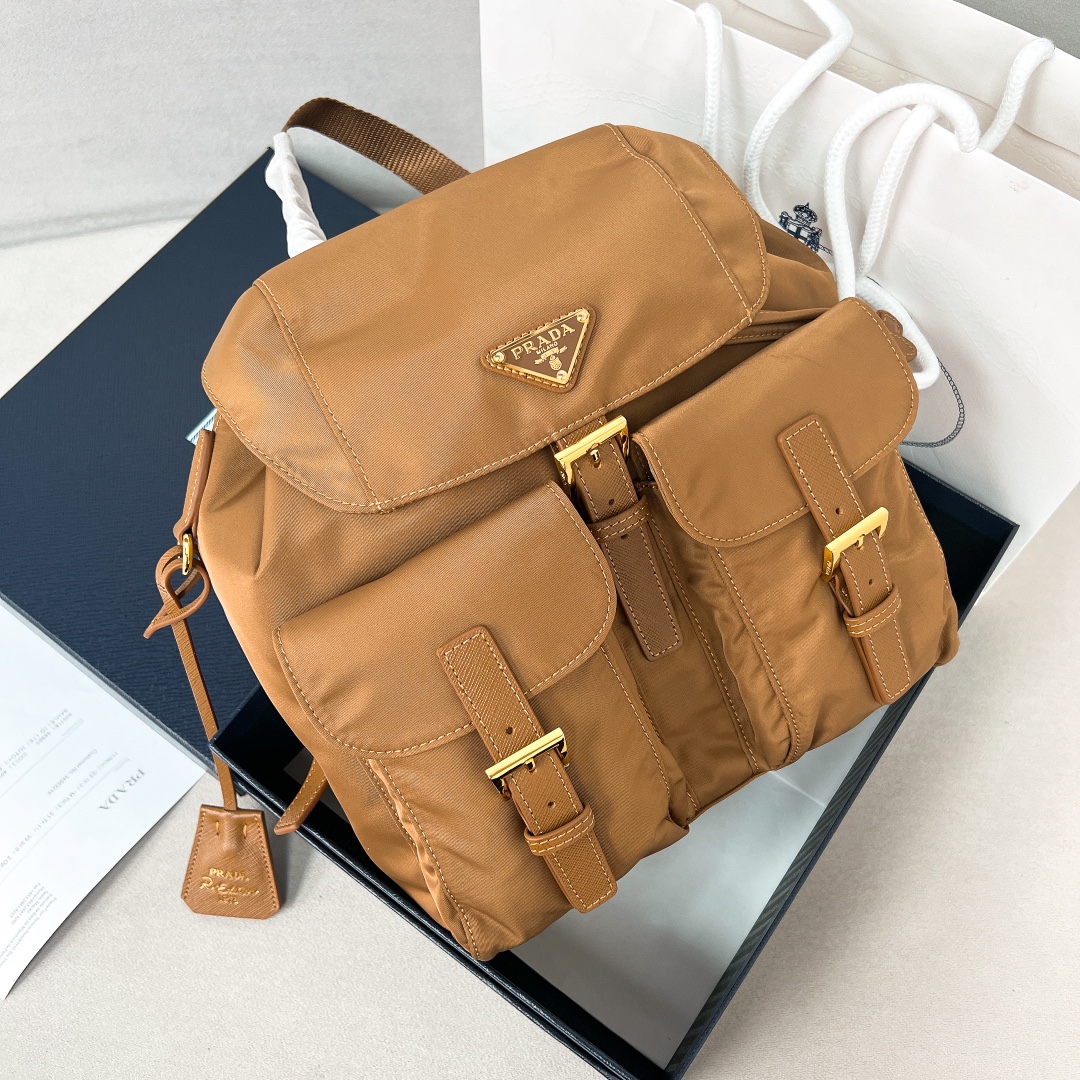 [TOP] PRADA Parachute Fabric Backpack 28x23.5x12cm - 4 Colour