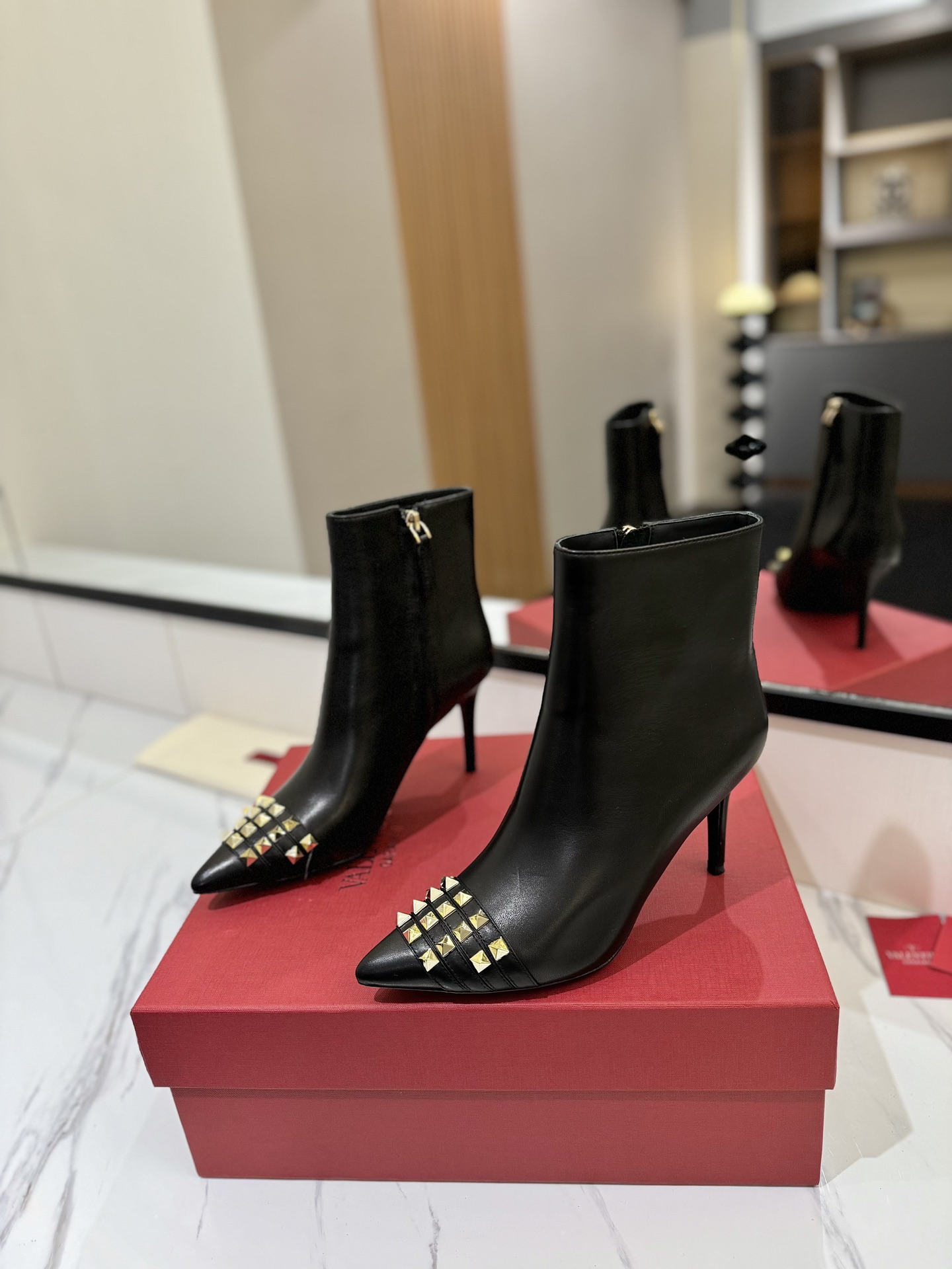 [TOP] VALENTINO GARAVANI 8cm High Heel Boots  - 4 Color