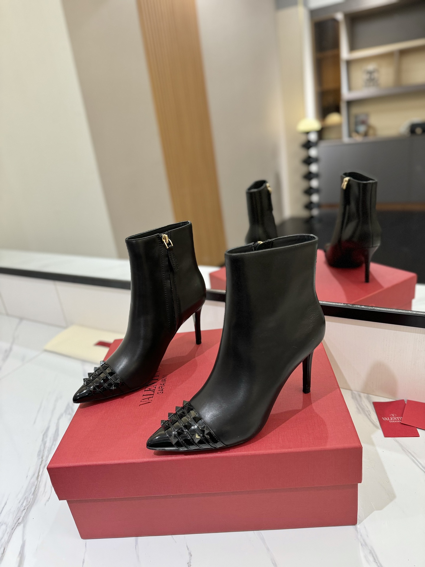 [TOP] VALENTINO GARAVANI 8cm High Heel Boots  - 4 Color