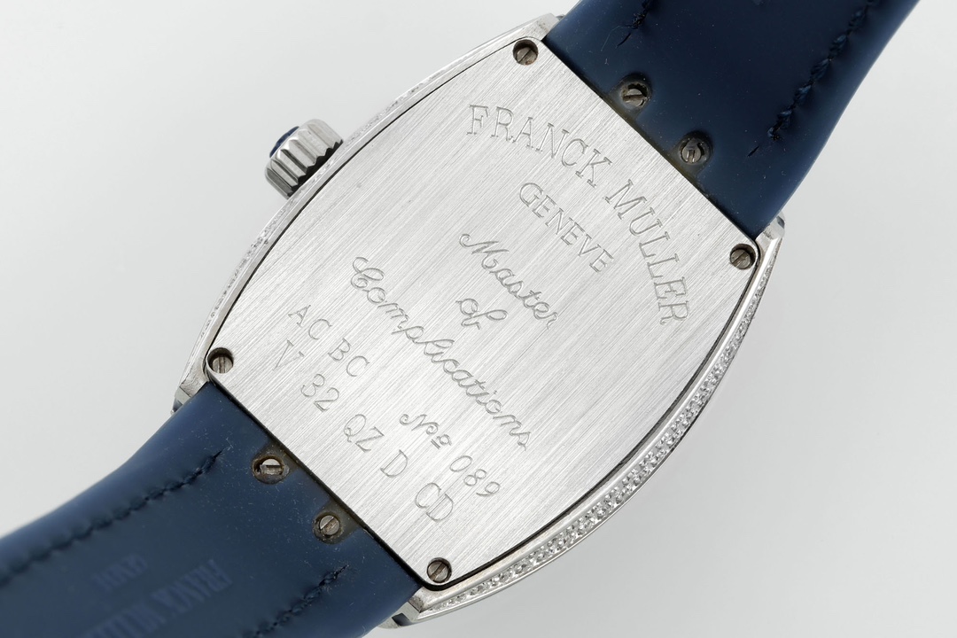 [TOP] Franck Muller V32 Square Diamond Women's Watch 32mm-Dark Blue