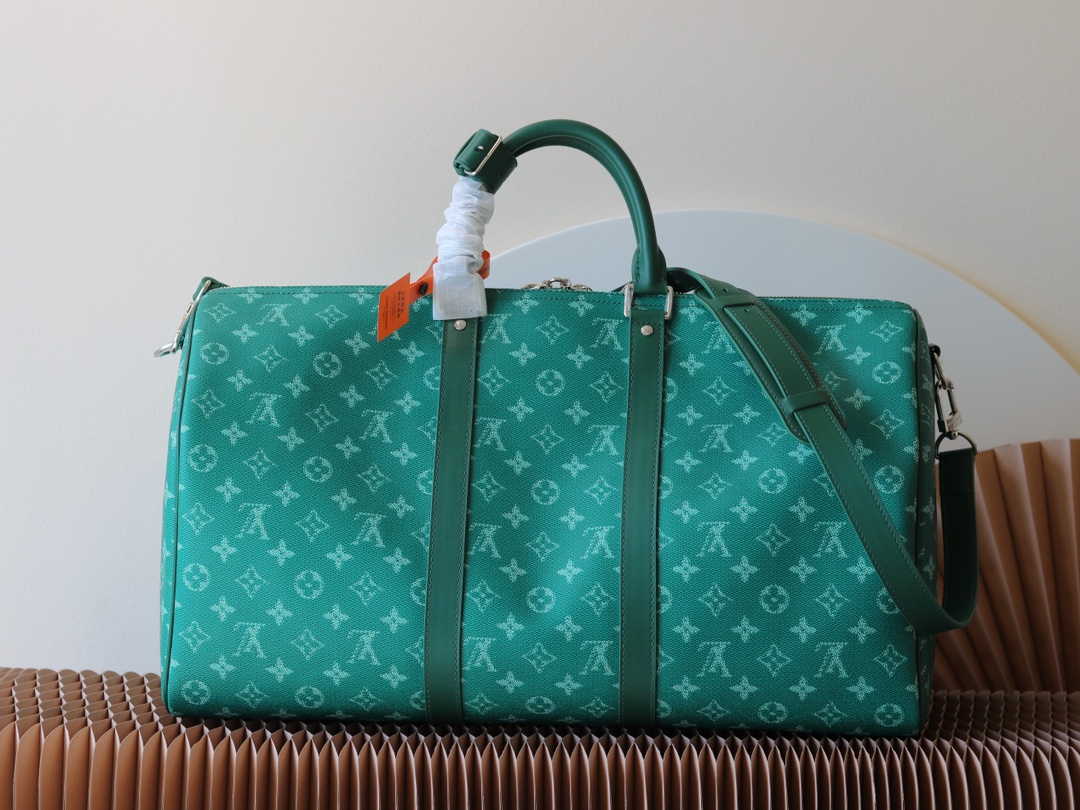 [TOP] Louis Vuitton LV 2025 Early Spring Keepall 50 Travel Bag 50 X 29 X 23 cm-Green