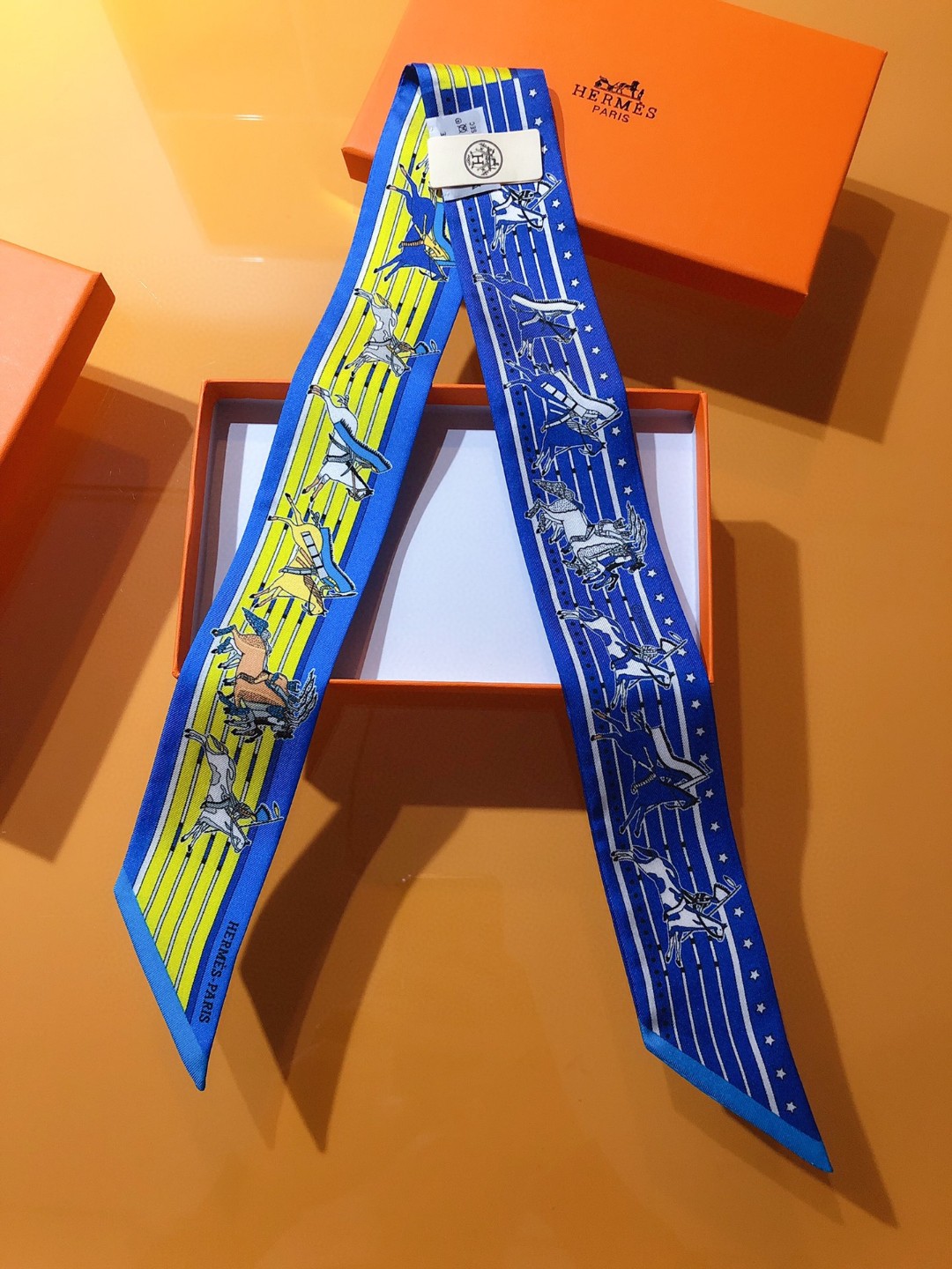 [TOP] HERMES Chef Pawnee Twilly Scarf 86 x 5 cm - 4 Colours