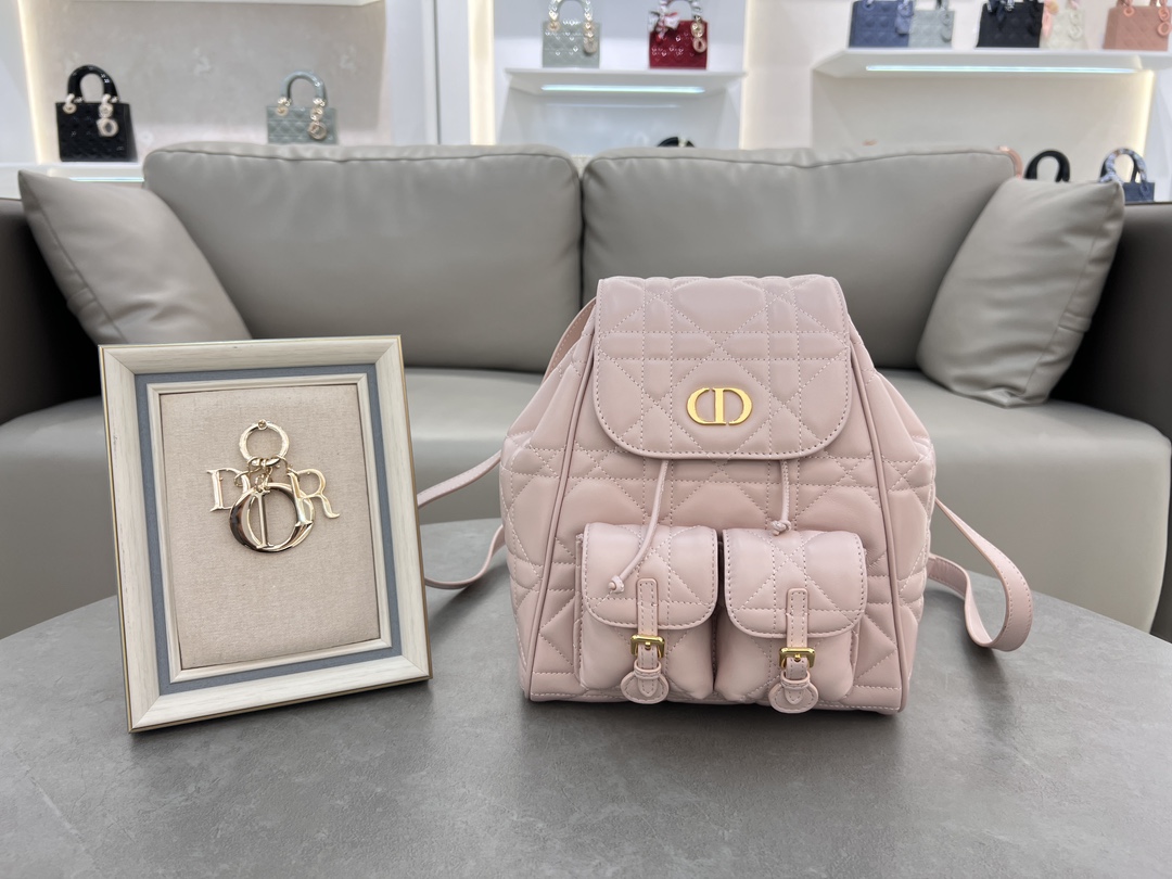 [TOP] Christian Dior Medium Dior Caro Backpack 23×26.7×12.5cm -5 Colors