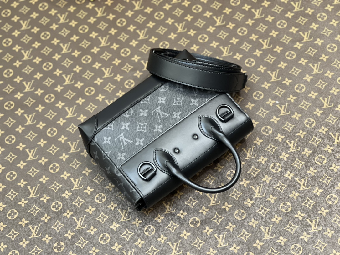 [TOP] Louis Vuitton LV Monogram Steamer PM M46953 Bag 25 x 19 x 8 cm - Black