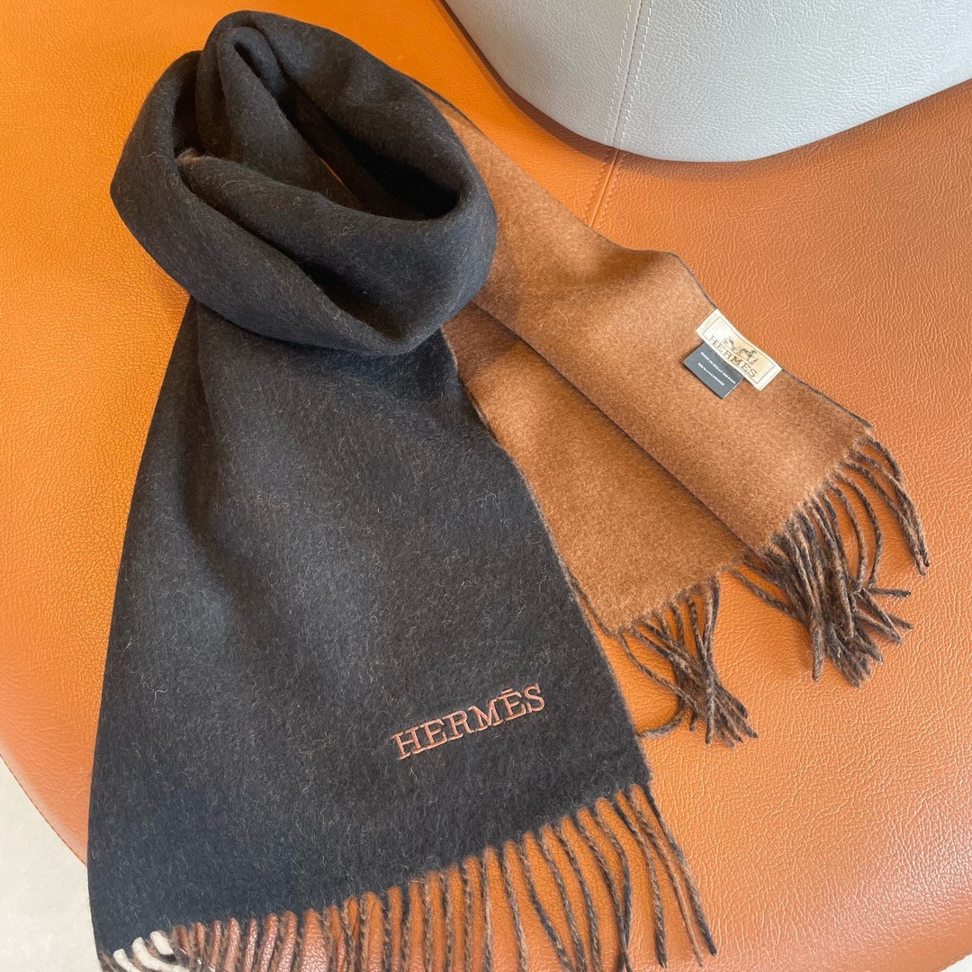 [TOP] HERMES Cashmere Scarf 30 x 180 cm - 6 Colors