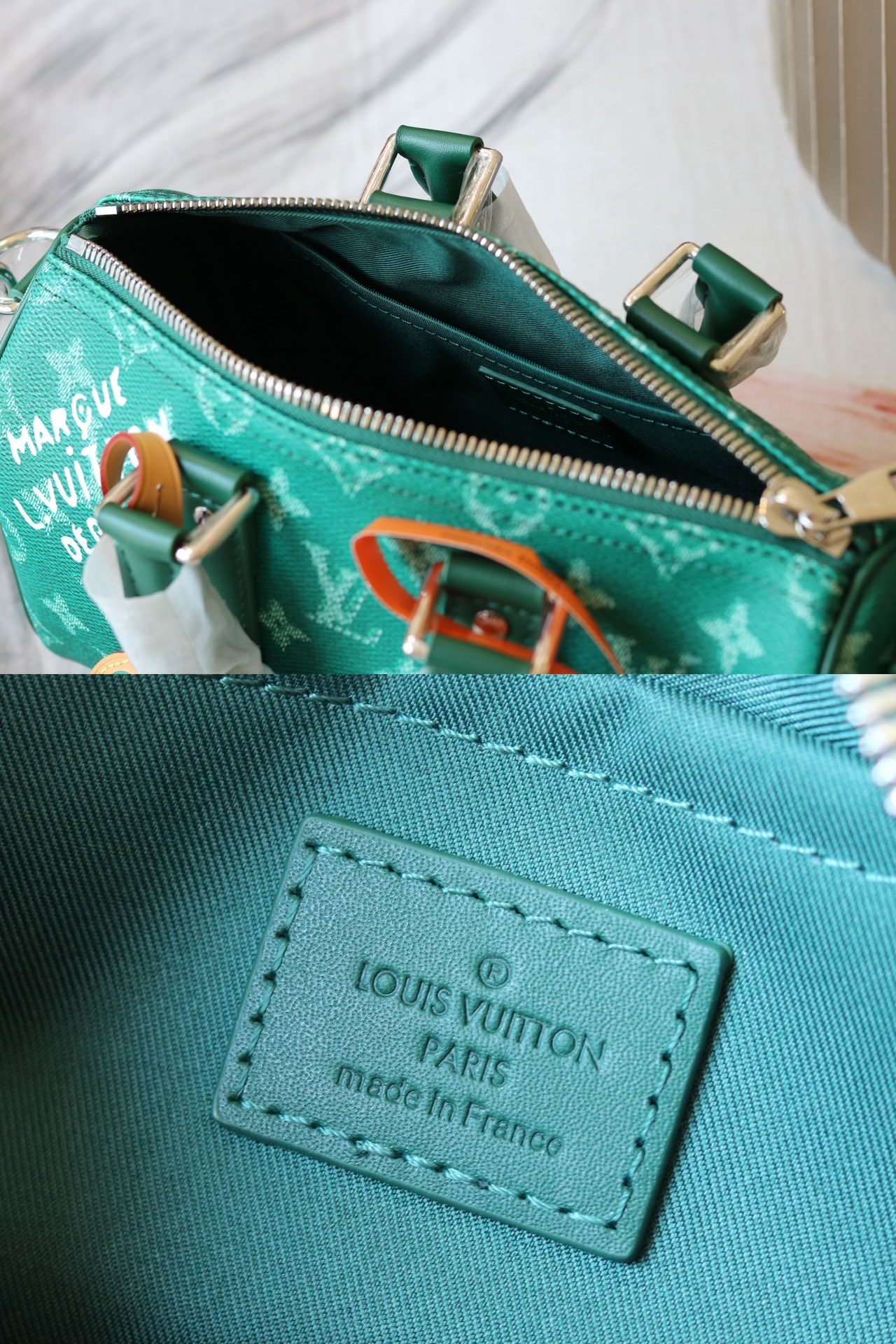 [TOP] Louis Vuitton LV  Keepall 25 Bag 25✘15✘11 cm-Green