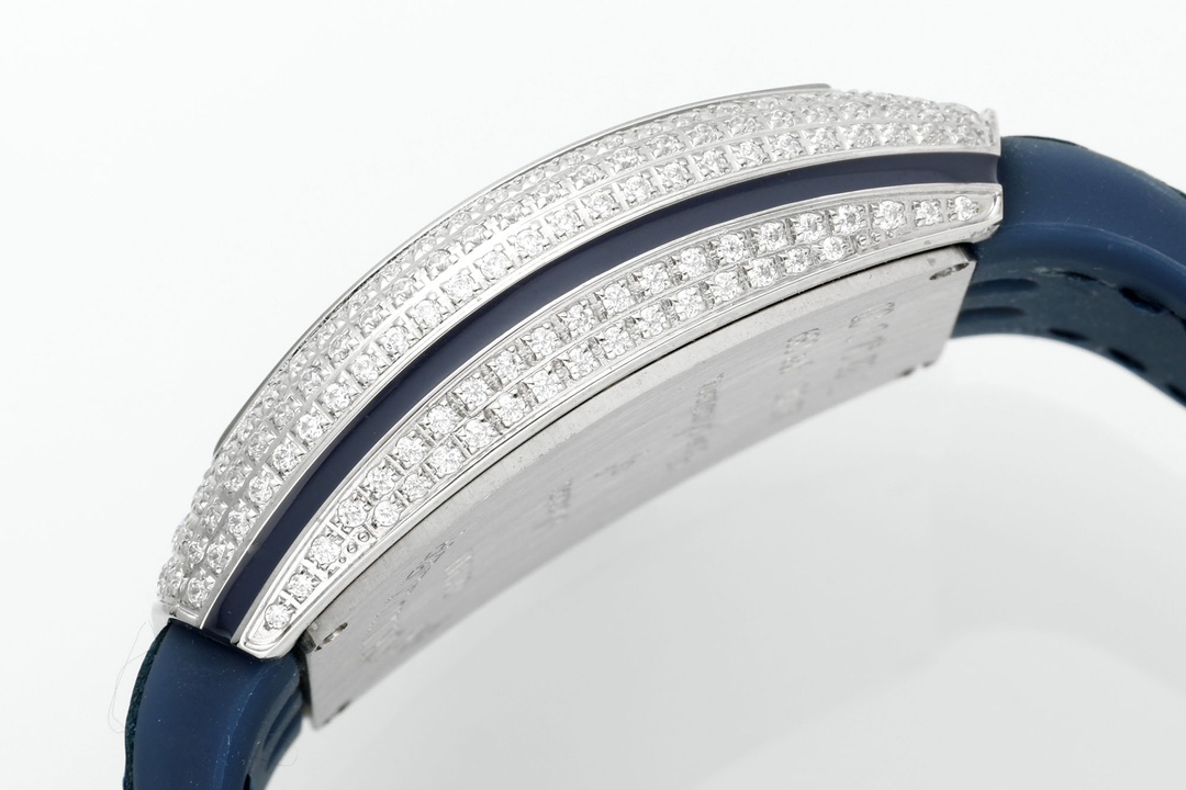 [TOP] Franck Muller V32 Square Diamond Women's Watch 32mm-Dark Blue