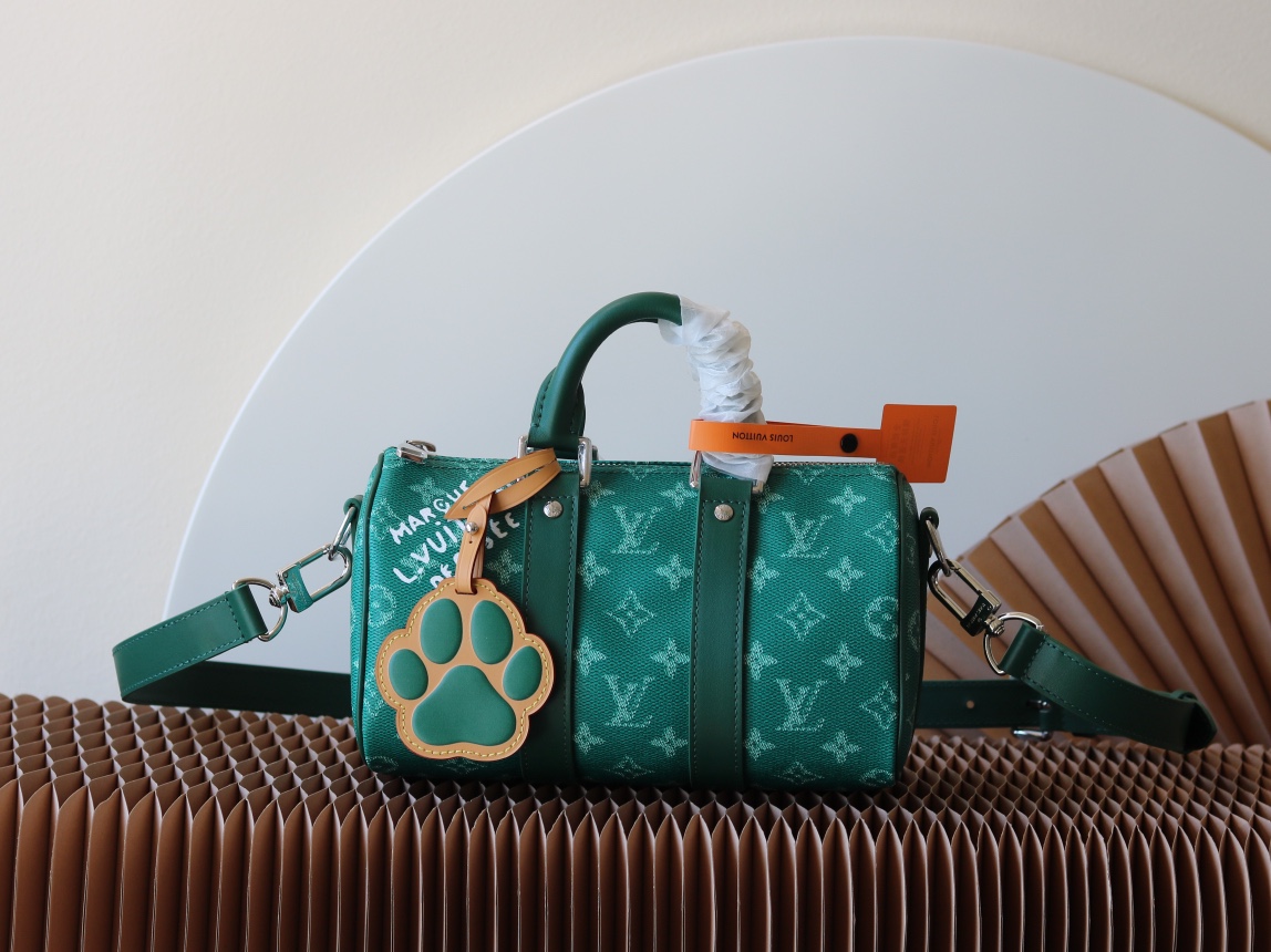 [TOP] Louis Vuitton LV  Keepall 25 Bag 25✘15✘11 cm-Green