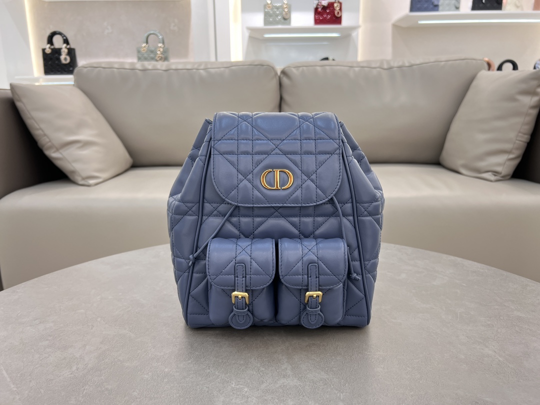 [TOP] Christian Dior Medium Dior Caro Backpack 23×26.7×12.5cm -5 Colors
