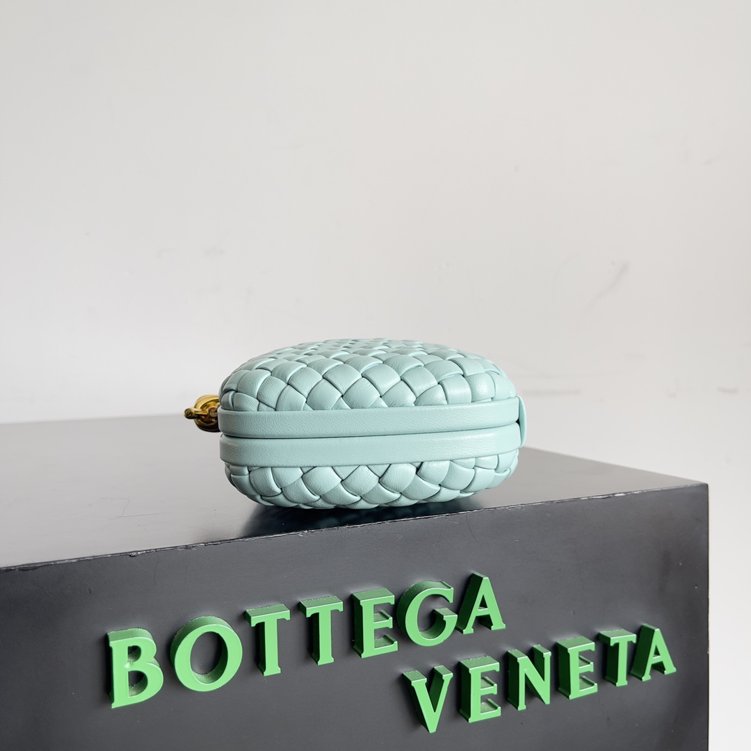 [TOP] Bottega Veneta BV Knot Weave Bag 20.5x6x12.5 cm - Mint Green