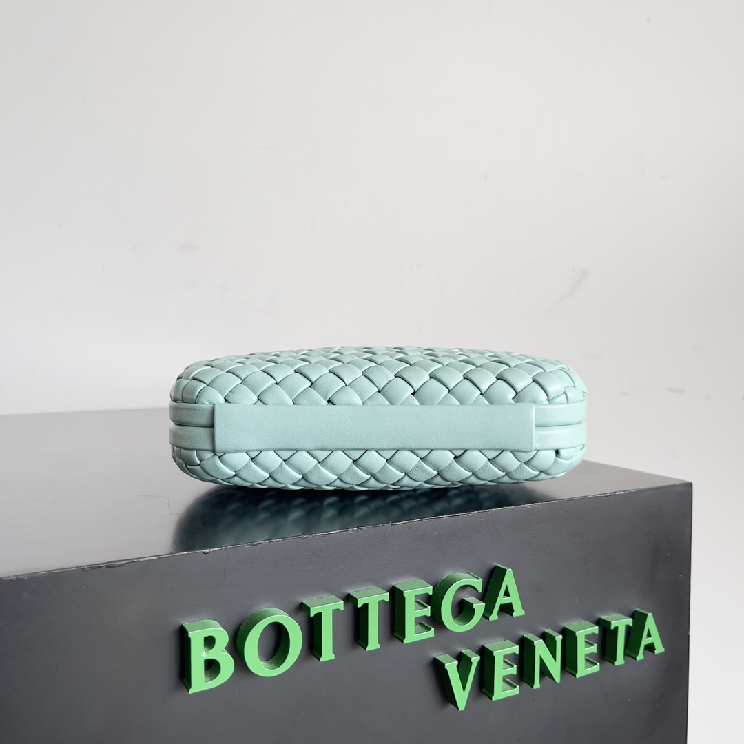 [TOP] Bottega Veneta BV Knot Weave Bag 20.5x6x12.5 cm - Mint Green