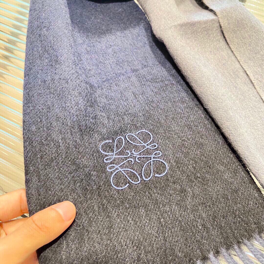 [TOP] LOEWE Wool Scarf 35x190cm - Blue