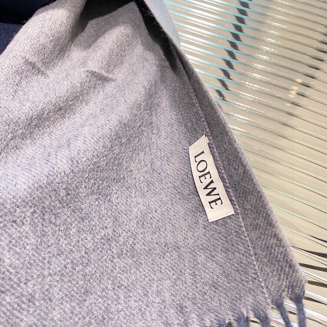 [TOP] LOEWE Wool Scarf 35x190cm - Blue