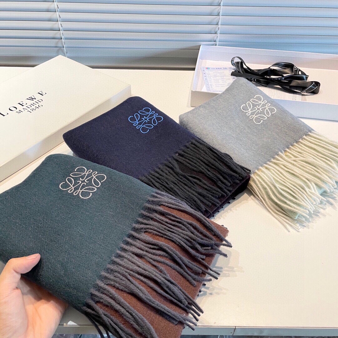 [TOP] LOEWE Wool Scarf 35x190cm - 4 Color