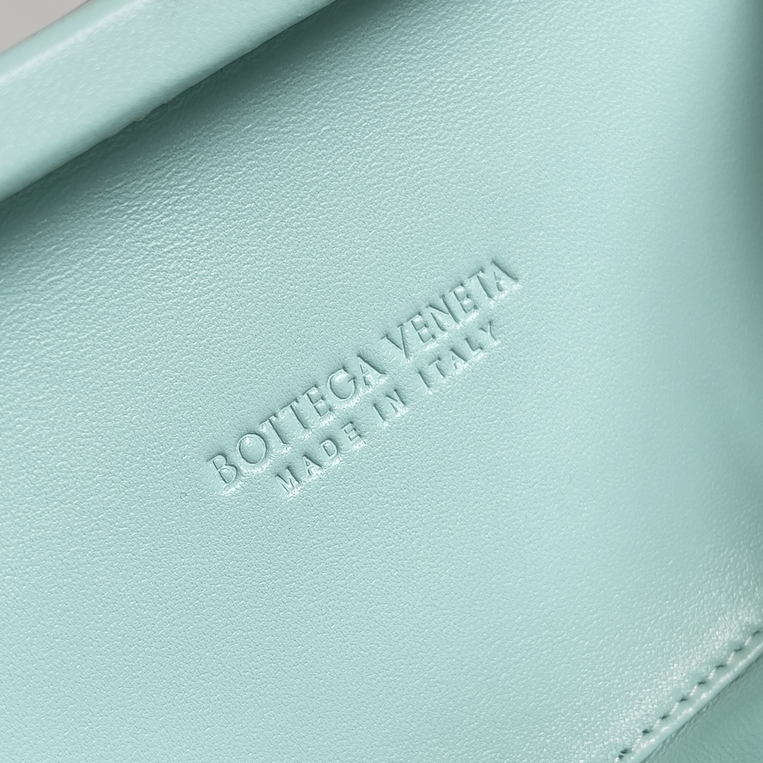[TOP] Bottega Veneta BV Knot Weave Bag 20.5x6x12.5 cm - Mint Green
