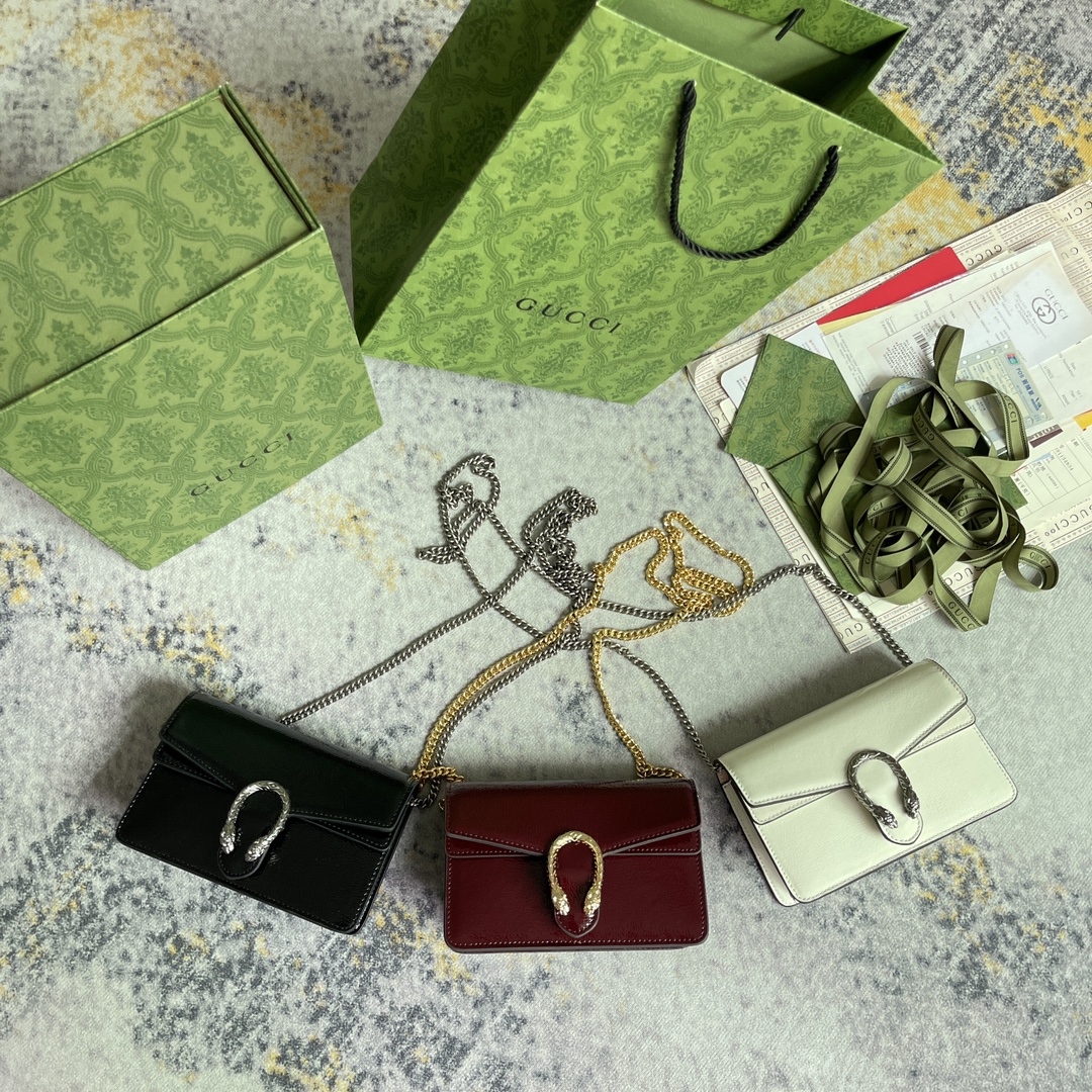 TOP] GUCCI Dionysus  Handbags 17.5 X 11 X 6.5 cm/28 X 16 X 10.5 cm - 3 Colors