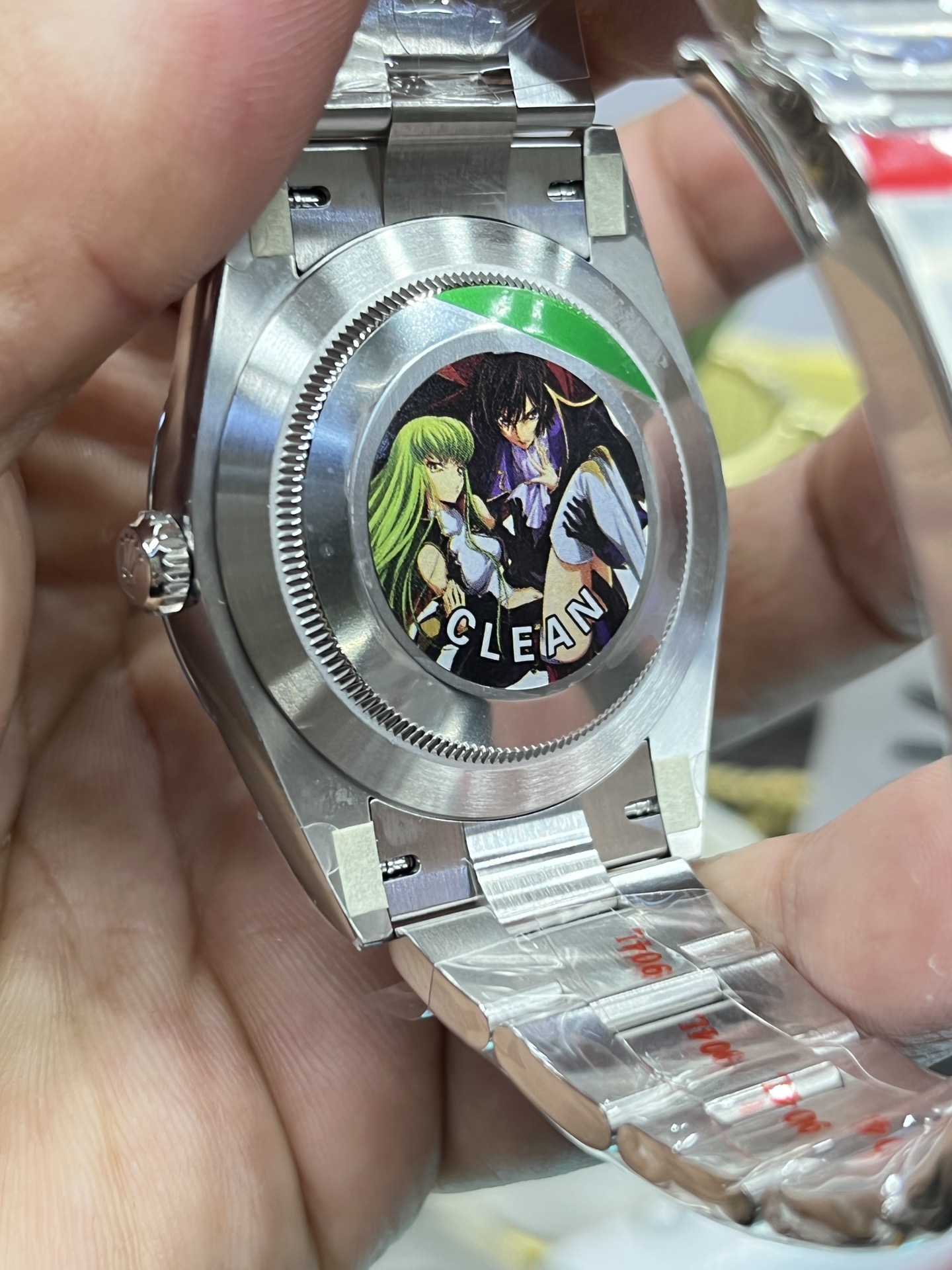 [TOP] ROLEX Oyster Perpetual W36mm Stainless Steel Turquise Blue/Celebration motif Dial Watch - Sliver