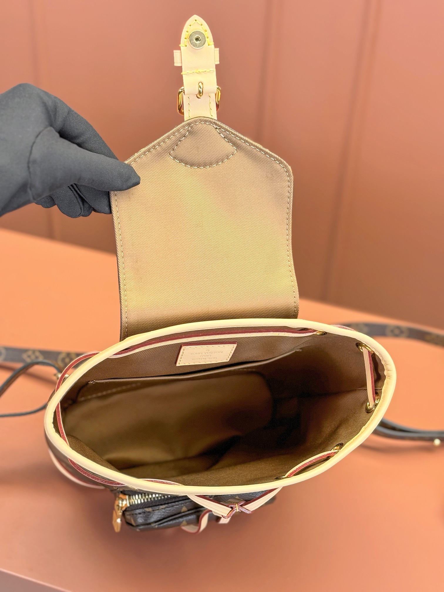 [TOP] Louis Vuitton LV Montsouris Backpack 28x30x18cm/24x25x12cm-Brown