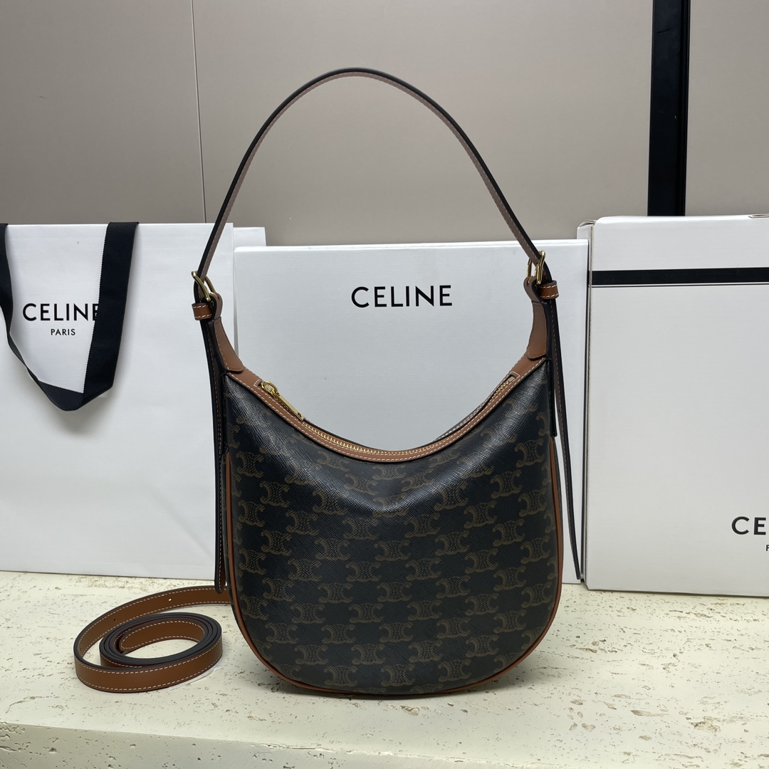 [TOP] CELINE Triomphe Bags Soft Cow Leather Handbag 24 X 21 X 7cm - 4 Color