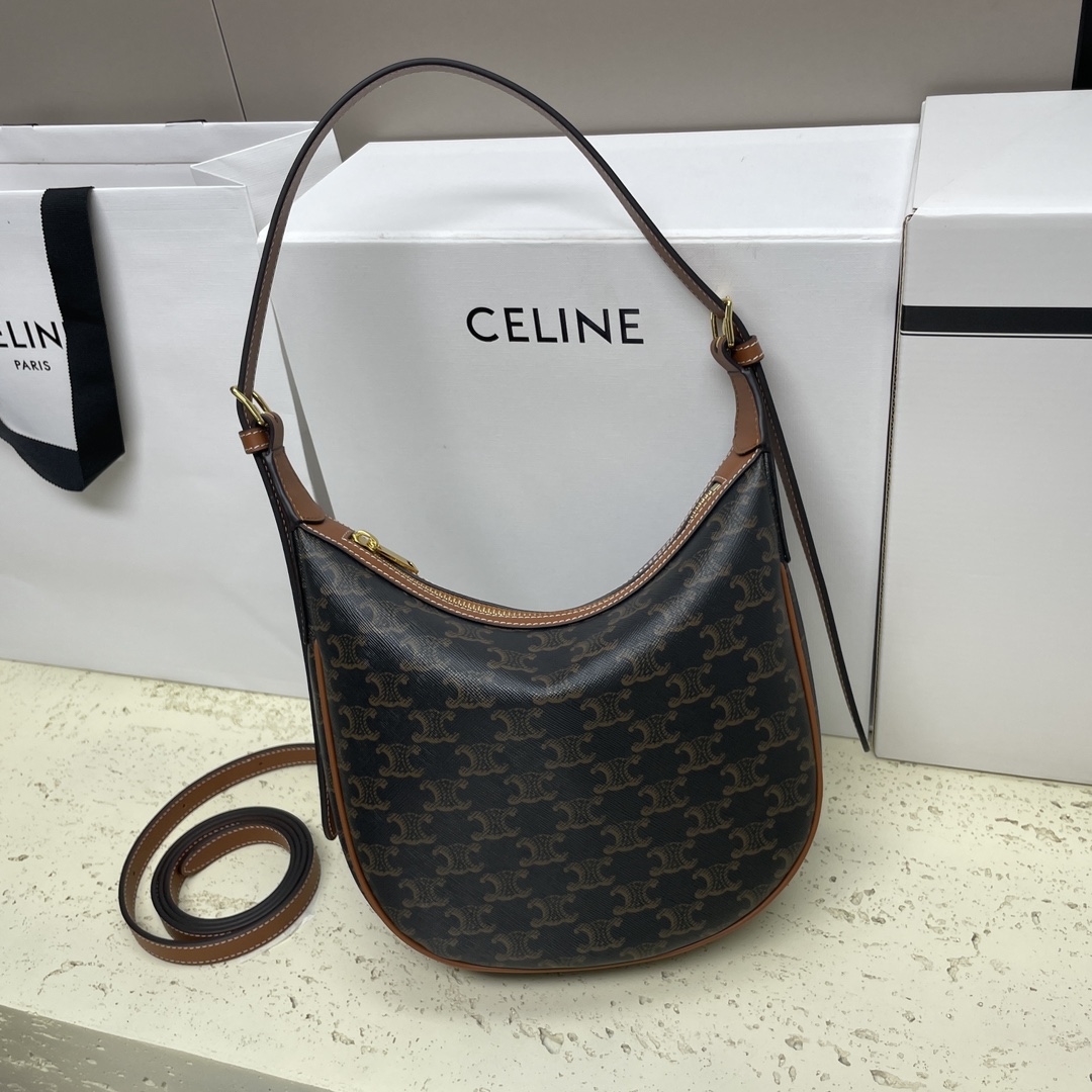 [TOP] CELINE Triomphe Bags Soft Cow Leather Handbag 24 X 21 X 7cm - 4 Color