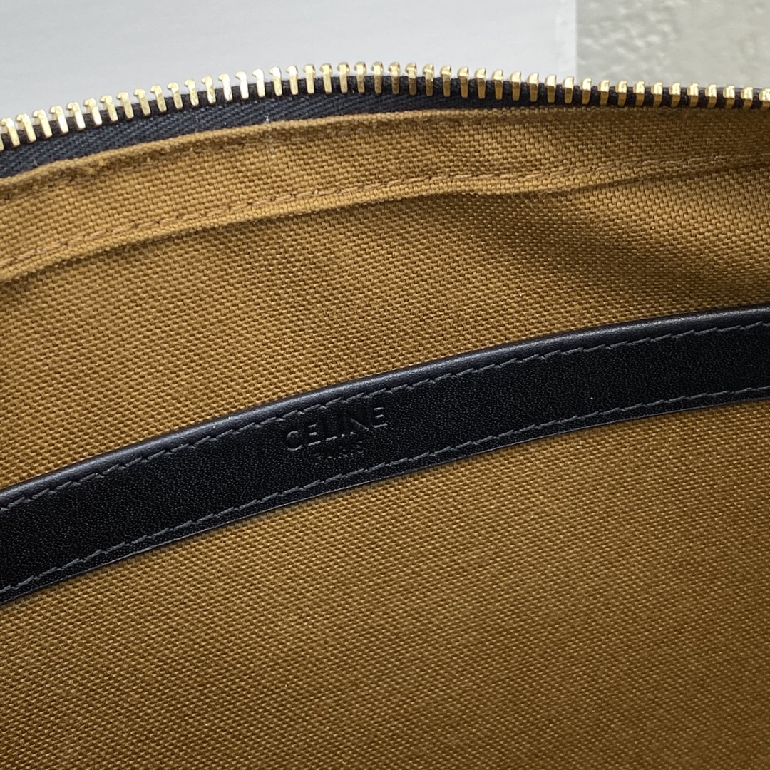 [TOP] CELINE Faux Cow Leather Messenger Bag 23*15*5cm - Black