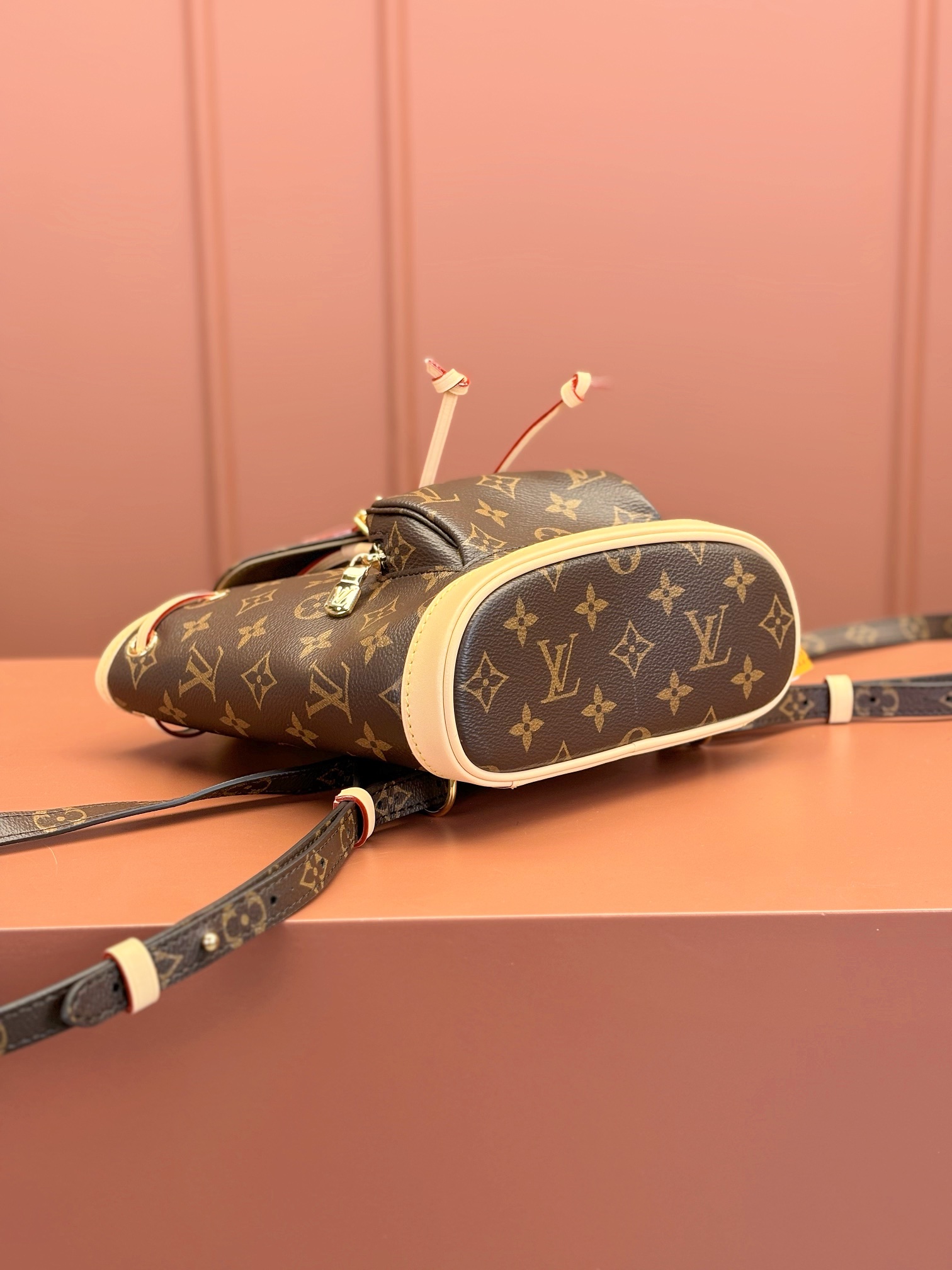 [TOP] Louis Vuitton LV Montsouris Backpack 28x30x18cm/24x25x12cm-Brown