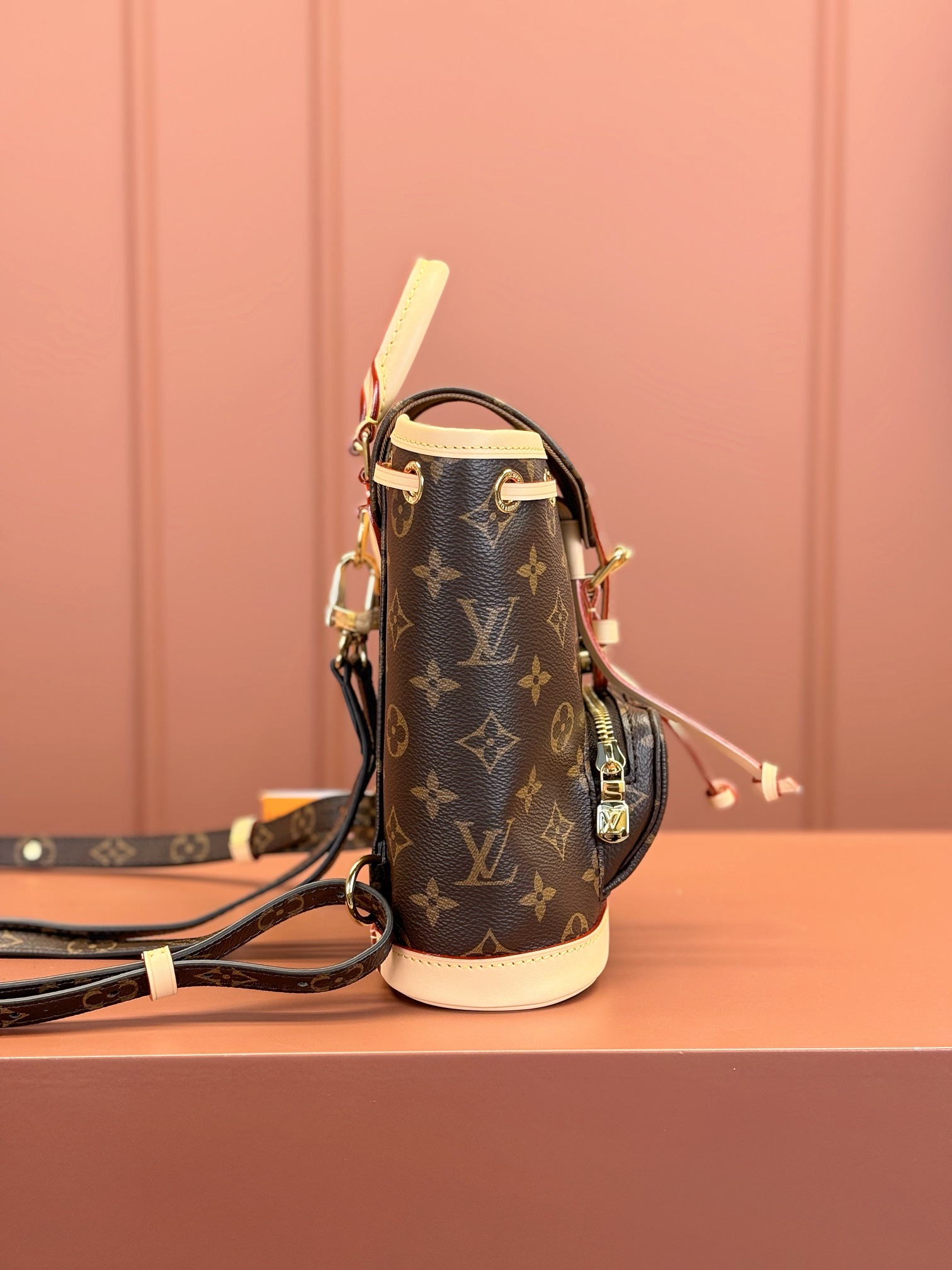 [TOP] Louis Vuitton LV Montsouris Backpack 28x30x18cm/24x25x12cm-Brown