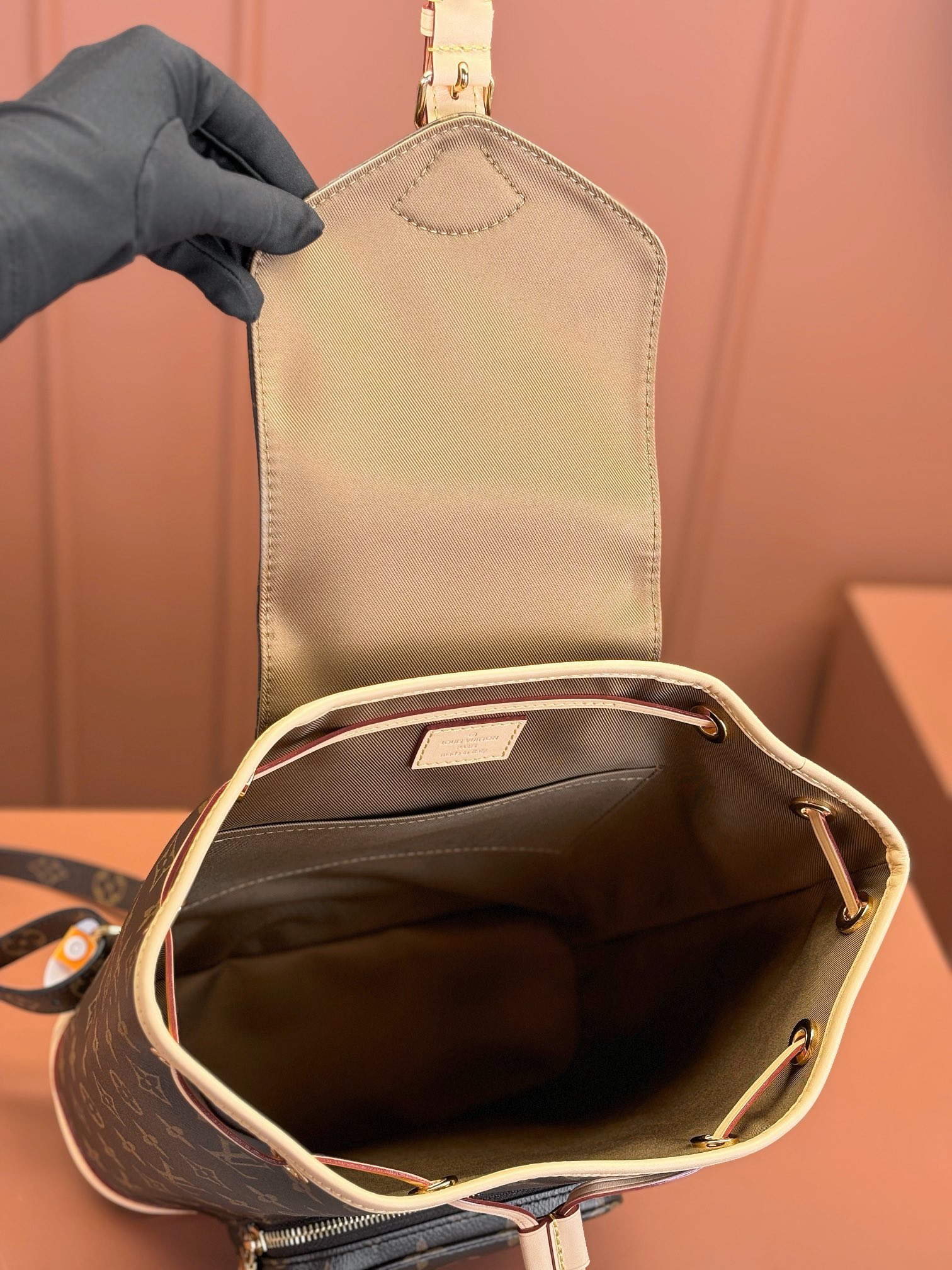 [TOP] Louis Vuitton LV Montsouris Backpack 28x30x18cm/24x25x12cm-Brown