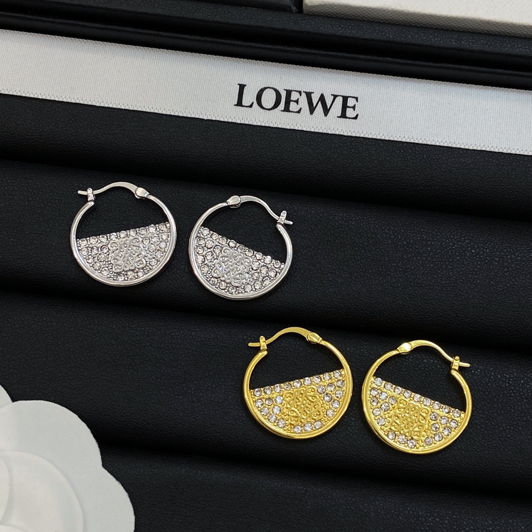 [TOP] LOEWE Hollow LOGO Earrings - 2 Color