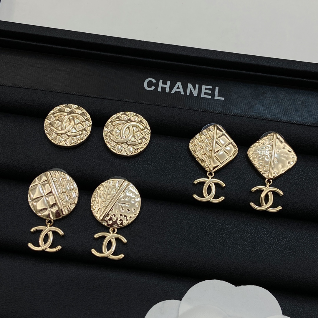 [TOP] CHANEL CC Earrings - 3 Type