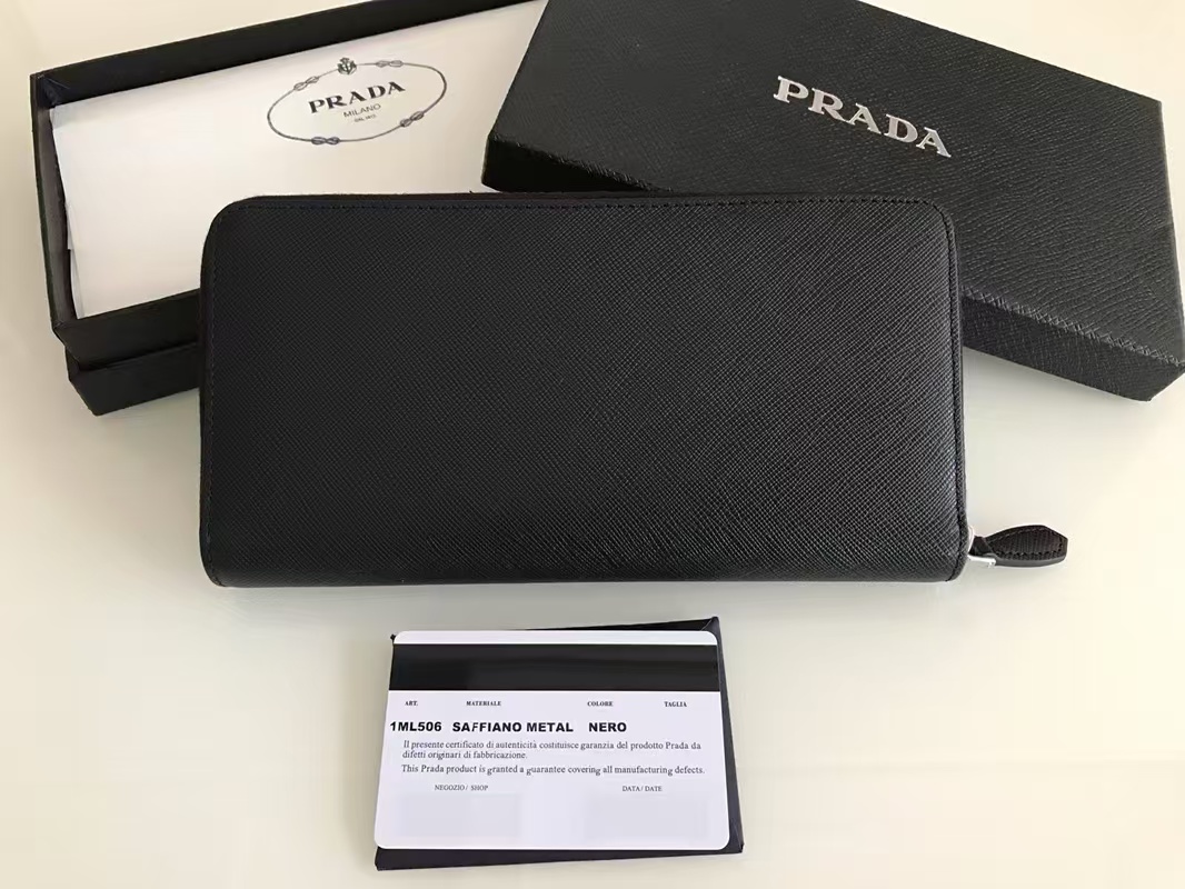 [TOP] PRADA Men's Wallet - Black