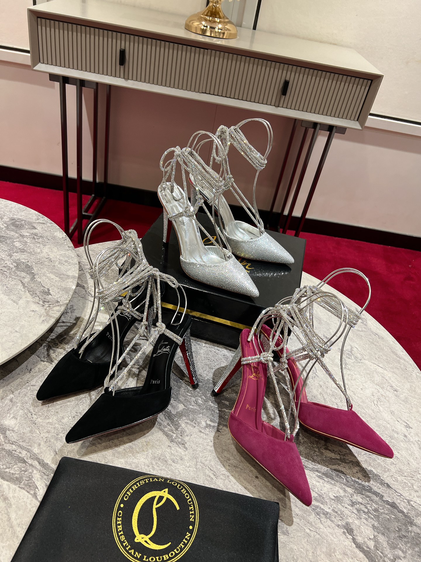 [TOP] Christian Louboutin Astrid Lace Strassita Pumps - 3 Color