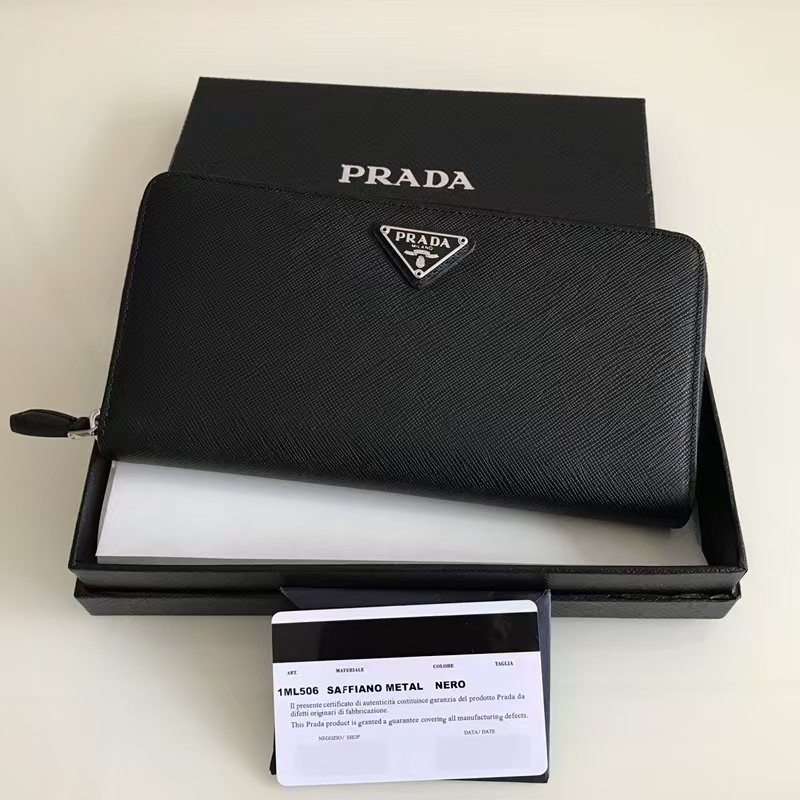 [TOP] PRADA Men's Wallet - Black
