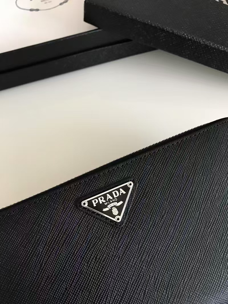 [TOP] PRADA Men's Wallet - Black