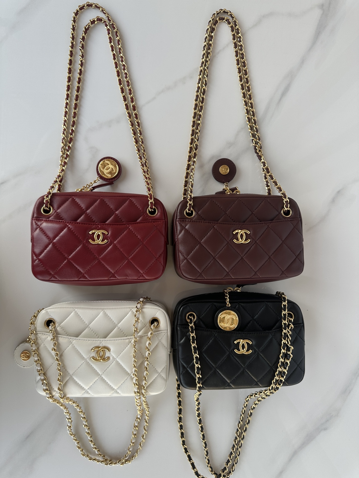 [TOP] CHANEL Lambskin Quilted Timeless Camera Case 25X17X8cm/19X12X5cm -4 Color