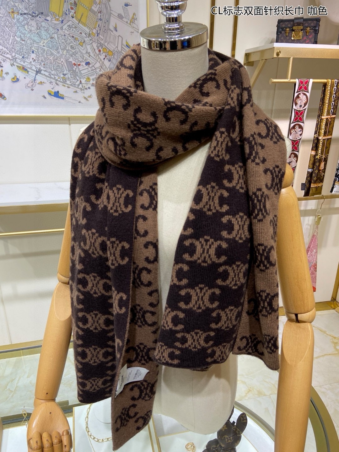 [TOP] CELINE Wool Scarf 46x170cm - 3 Color