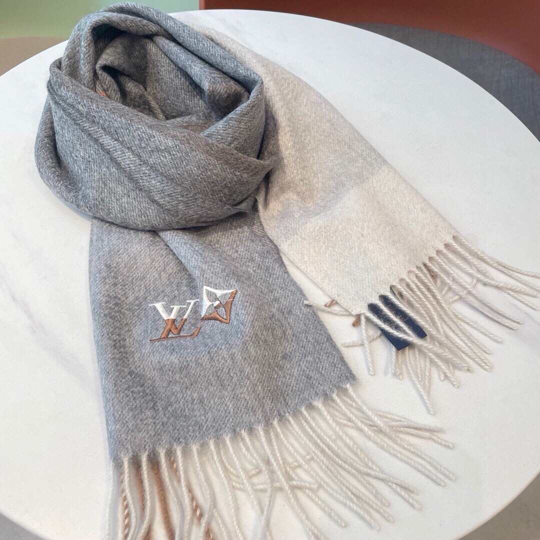 [TOP] Louis Vuitton LV Wool Scarf 32x180cm - 2 Color