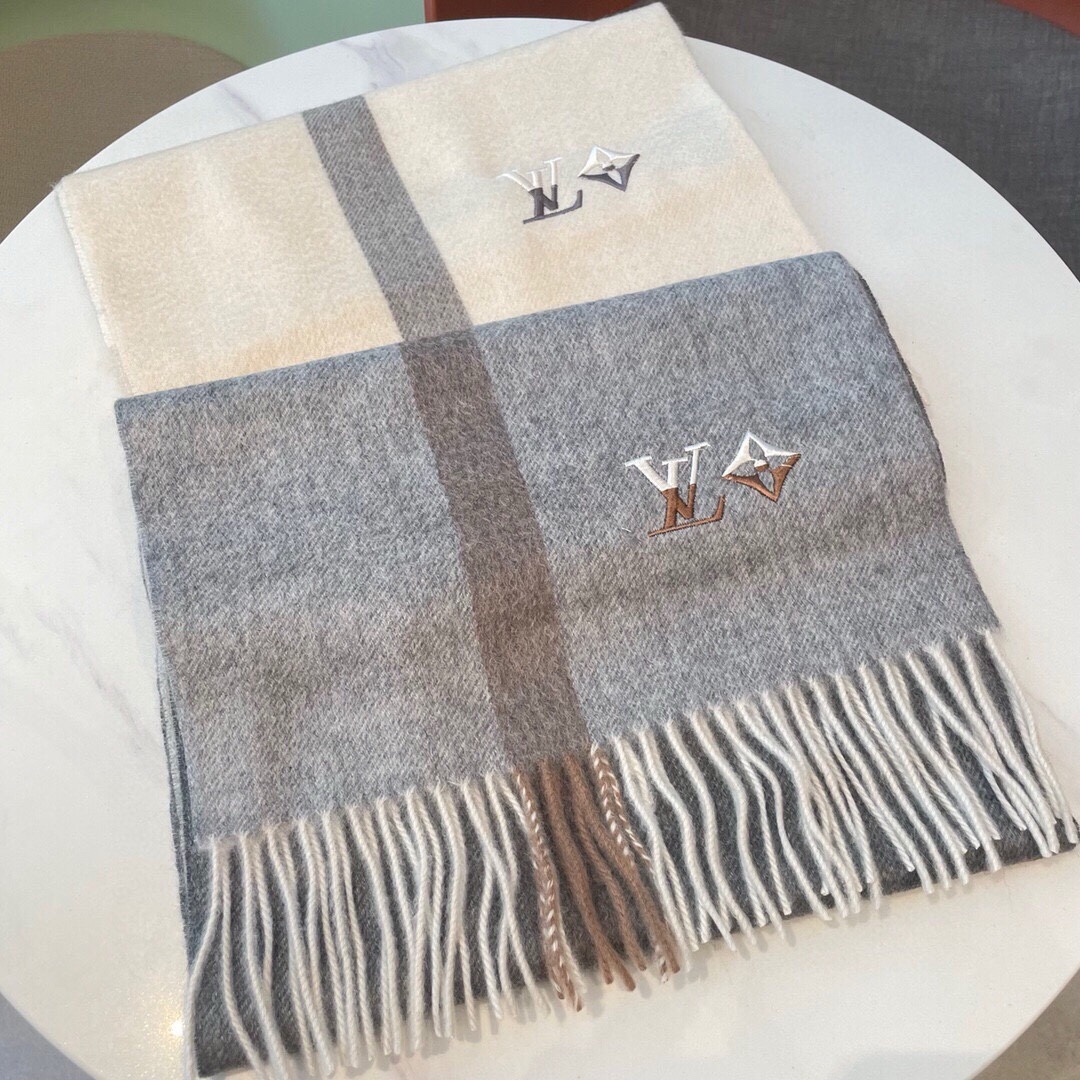 [TOP] Louis Vuitton LV Wool Scarf 32x180cm - 2 Color