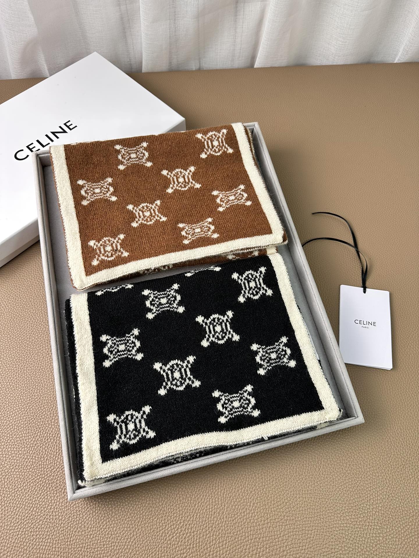 [TOP] CELINE Wool Scarf 22x160cm - 2 Color