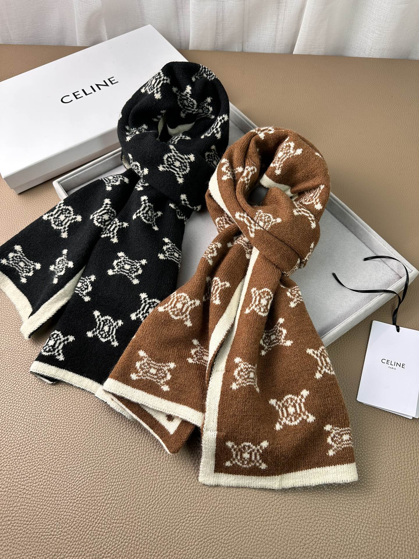 [TOP] CELINE Wool Scarf 22x160cm - 2 Color