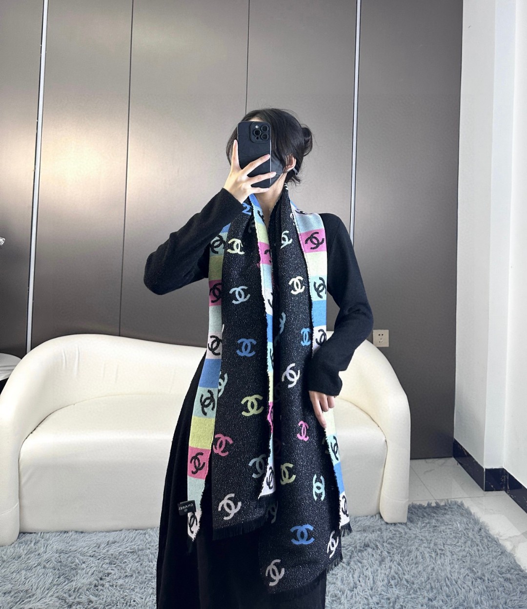 [TOP] CHANEL Shinny Scarf 70X180 cm - 2 Colors