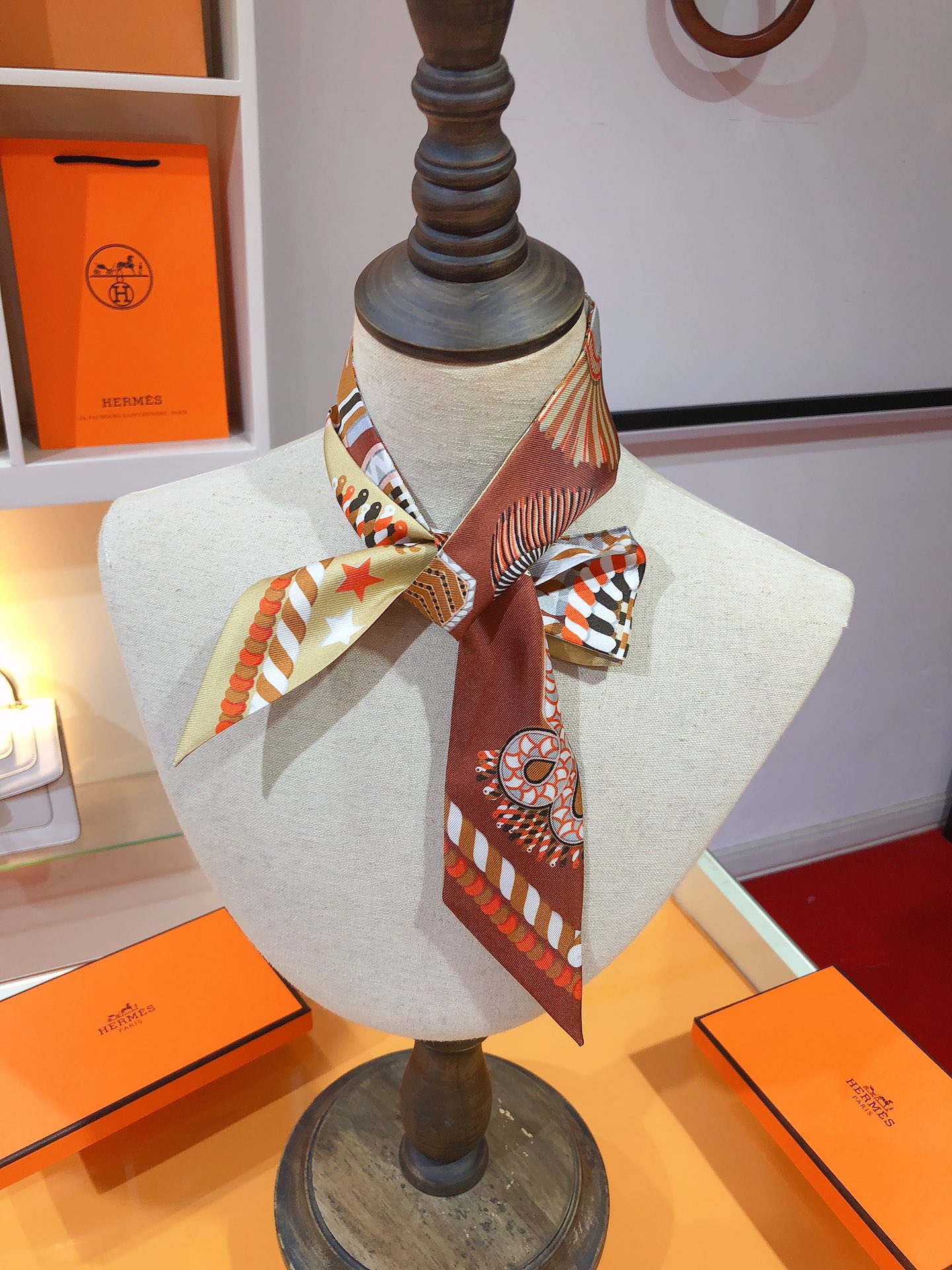 [TOP] HERMES Epaulettes de Gala Twilly scarf 5x86cm - 4 Color - 711 Luxury