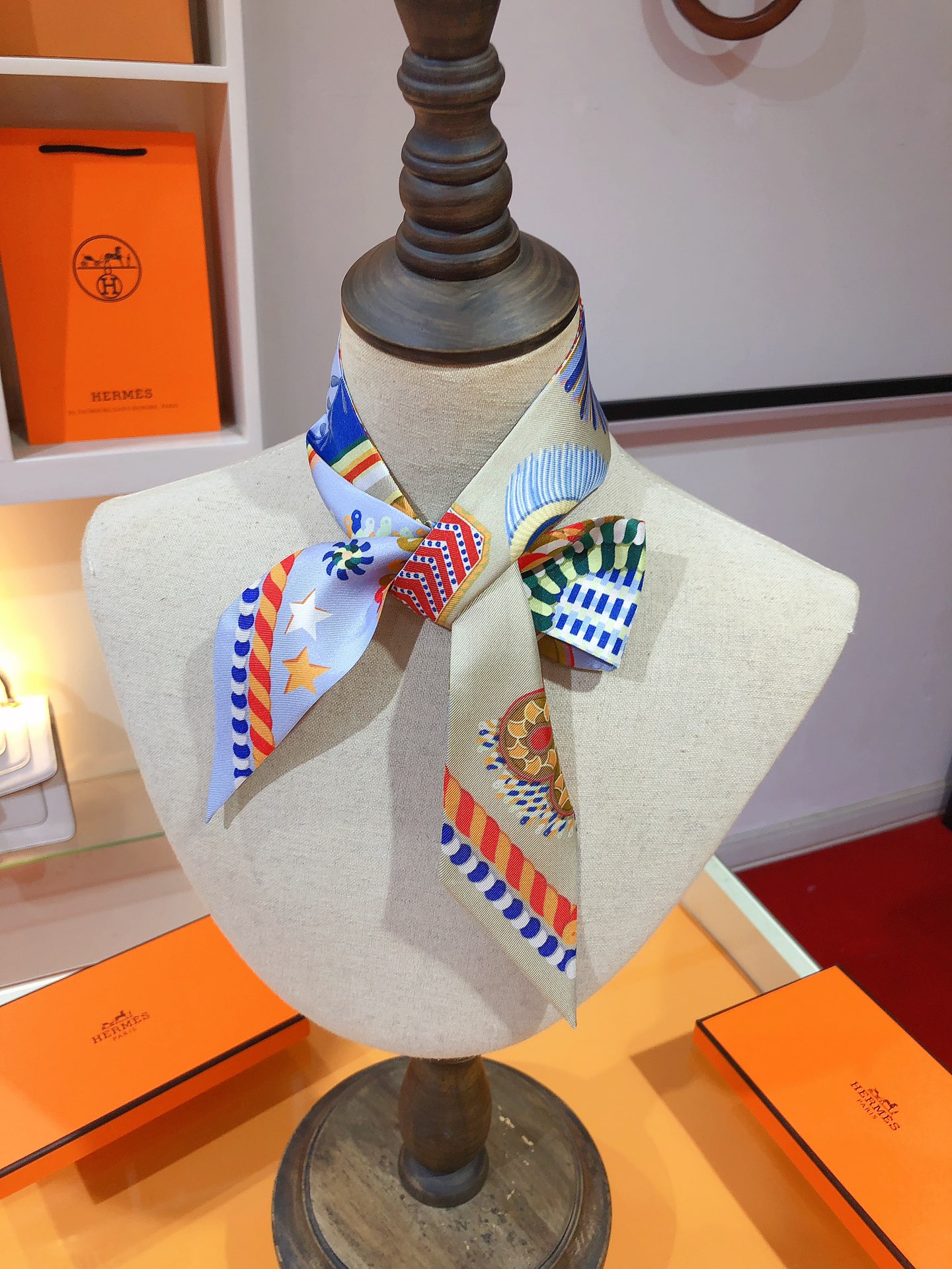 [TOP] HERMES Epaulettes de Gala Twilly scarf 5x86cm - 4 Color - 711 Luxury