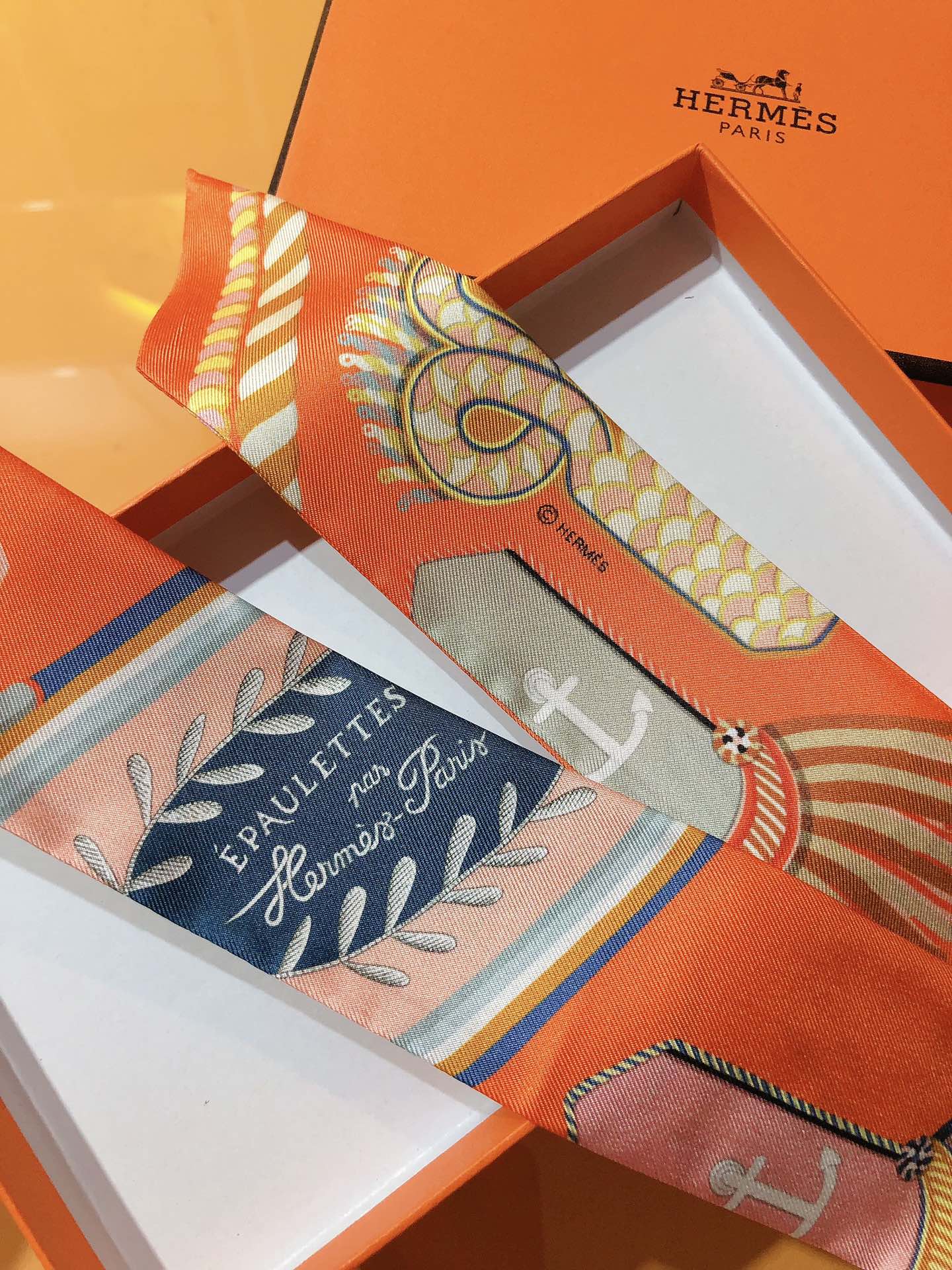 [TOP] HERMES Epaulettes de Gala Twilly scarf 5x86cm - 4 Color - 711 Luxury
