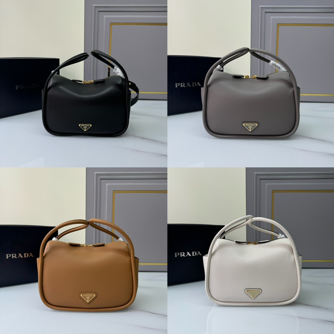 [Top] PRADA Lindy Bowling Bag calfskin Bag 25*18*10.5cm - 4 Colors